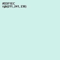 #D3F1EC - Swans Down Color Image