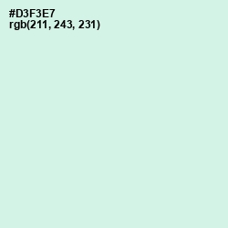 #D3F3E7 - Granny Apple Color Image