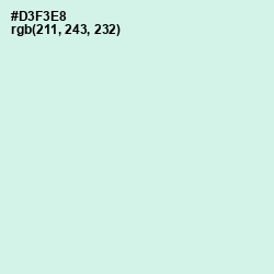 #D3F3E8 - Granny Apple Color Image