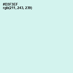 #D3F3EF - Swans Down Color Image