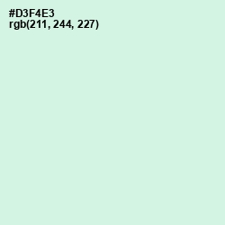 #D3F4E3 - Granny Apple Color Image