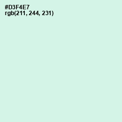 #D3F4E7 - Granny Apple Color Image