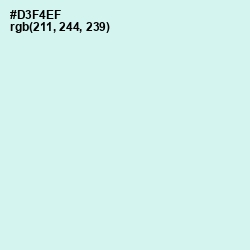 #D3F4EF - Swans Down Color Image