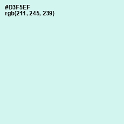 #D3F5EF - Swans Down Color Image