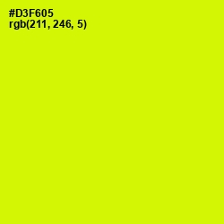 #D3F605 - Chartreuse Yellow Color Image