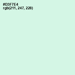 #D3F7E4 - Granny Apple Color Image