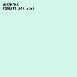 #D3F7E8 - Granny Apple Color Image