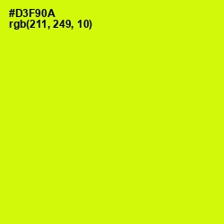 #D3F90A - Chartreuse Yellow Color Image
