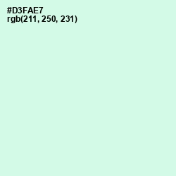 #D3FAE7 - Granny Apple Color Image