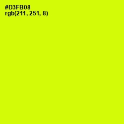 #D3FB08 - Chartreuse Yellow Color Image