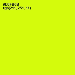 #D3FB0B - Chartreuse Yellow Color Image