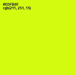 #D3FB0F - Chartreuse Yellow Color Image