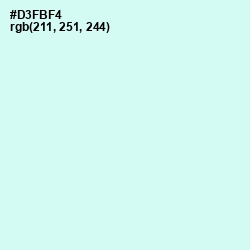 #D3FBF4 - Foam Color Image