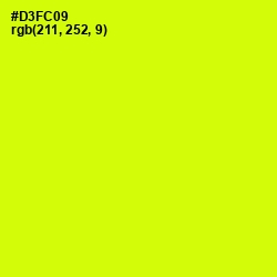 #D3FC09 - Chartreuse Yellow Color Image