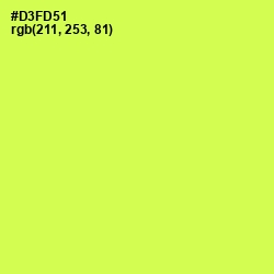 #D3FD51 - Starship Color Image