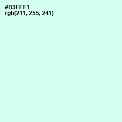 #D3FFF1 - Frosted Mint Color Image