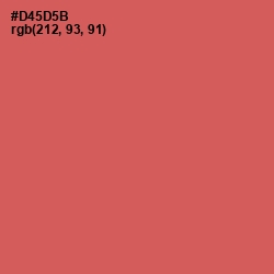#D45D5B - Chestnut Rose Color Image