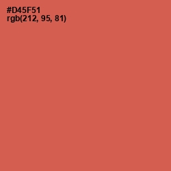 #D45F51 - Chestnut Rose Color Image