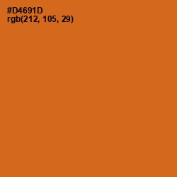 #D4691D - Hot Cinnamon Color Image