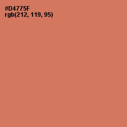 #D4775F - Raw Sienna Color Image