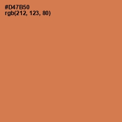 #D47B50 - Raw Sienna Color Image