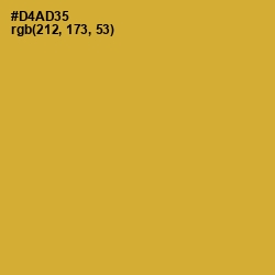#D4AD35 - Old Gold Color Image