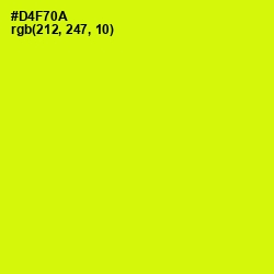 #D4F70A - Chartreuse Yellow Color Image