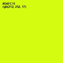 #D4FC11 - Electric Lime Color Image