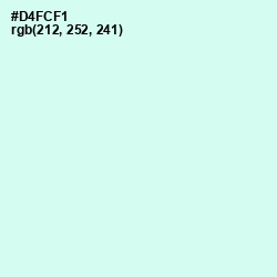 #D4FCF1 - White Ice Color Image