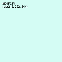 #D4FCF4 - Foam Color Image