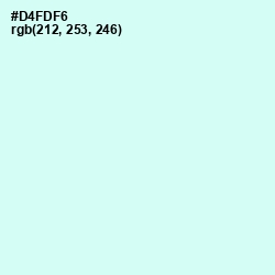 #D4FDF6 - Foam Color Image