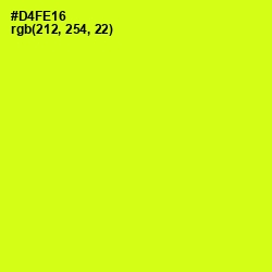 #D4FE16 - Electric Lime Color Image