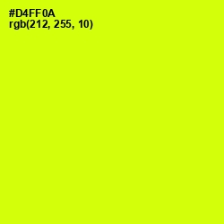 #D4FF0A - Chartreuse Yellow Color Image