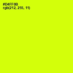 #D4FF0B - Chartreuse Yellow Color Image
