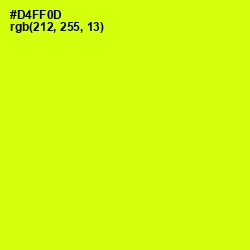 #D4FF0D - Chartreuse Yellow Color Image