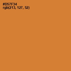 #D57F34 - Ochre Color Image