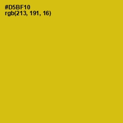 #D5BF10 - Gold Tips Color Image