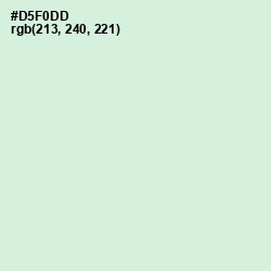 #D5F0DD - Blue Romance Color Image