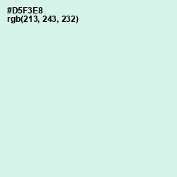 #D5F3E8 - Granny Apple Color Image