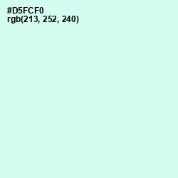 #D5FCF0 - White Ice Color Image