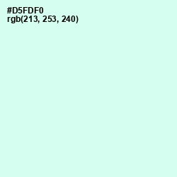 #D5FDF0 - White Ice Color Image