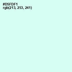 #D5FDF1 - White Ice Color Image