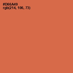 #D66A49 - Red Damask Color Image