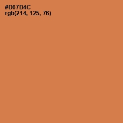 #D67D4C - Raw Sienna Color Image