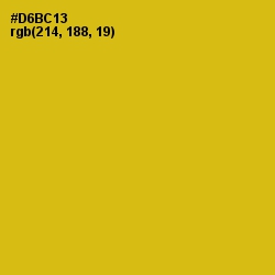#D6BC13 - Gold Tips Color Image