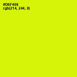 #D6F408 - Chartreuse Yellow Color Image