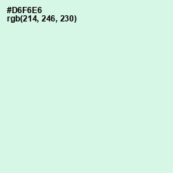 #D6F6E6 - Granny Apple Color Image