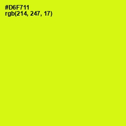 #D6F711 - Chartreuse Yellow Color Image