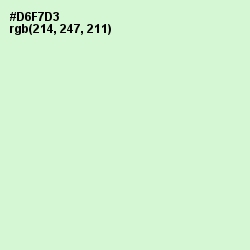 #D6F7D3 - Snowy Mint Color Image