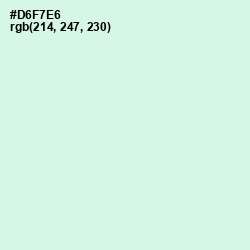 #D6F7E6 - Granny Apple Color Image